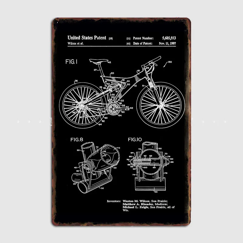 Mountain Biking Europe - マウンテンバイク特許発明家ホワイトレトロポスターメタルサインガレージクラブ屋内部屋装飾壁装飾カスタムブリキホームデコレーション