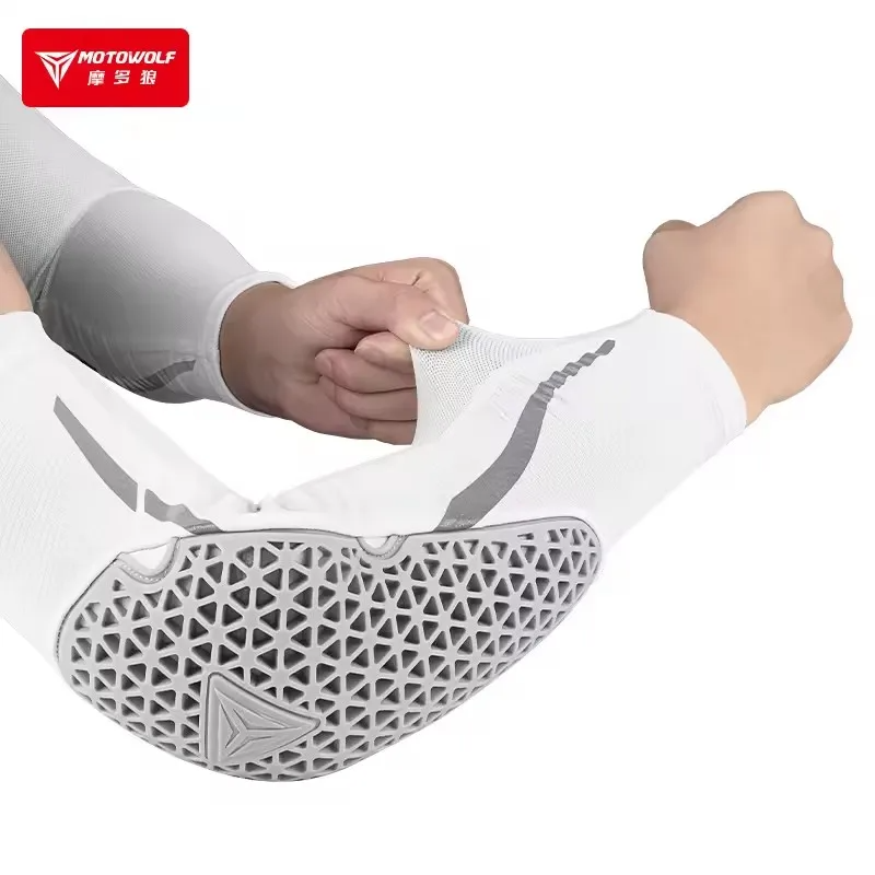 Mountain Biking Elbow Pads - オートバイ肘パッド夏通気性弾性モトクロス肘プロテクター MTB サイクリングアームスリーブオートバイ用品