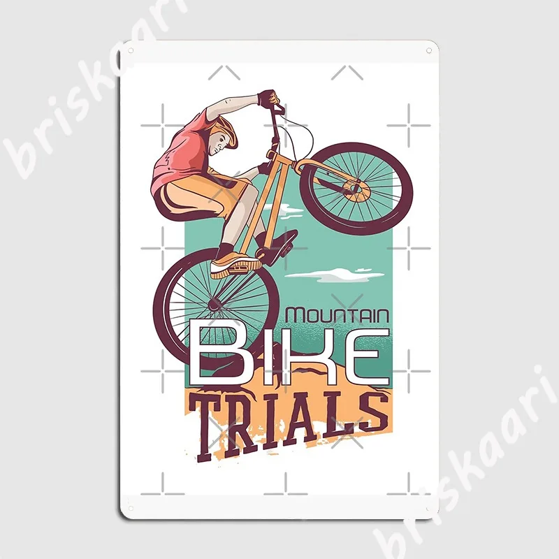マウンテンバイクトライアル金属プラークポスターシネマリビング - Mountain Biking Europe のレビューと価格