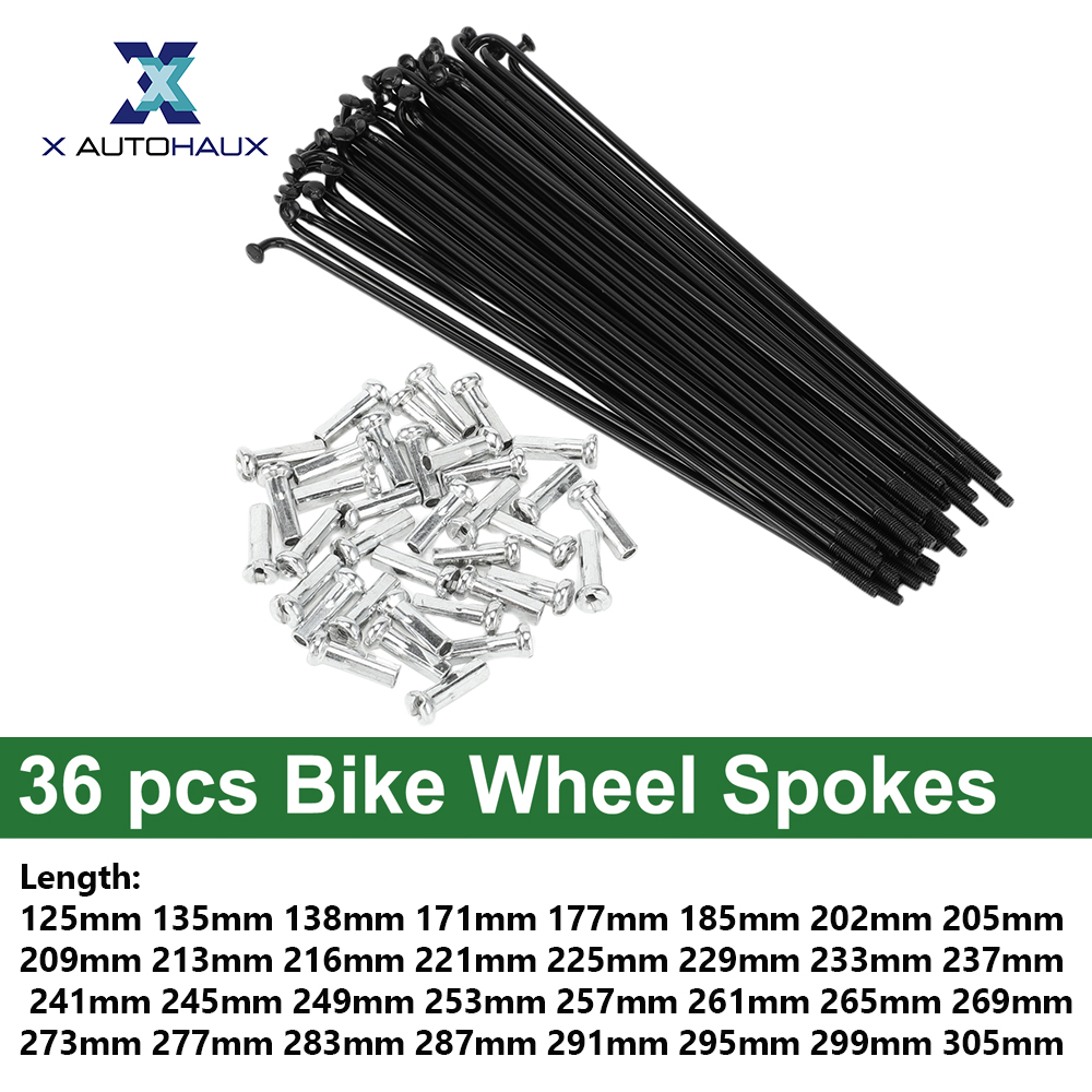 X Autohaux 36本入り自転車スポーク バイクホイー - Spoke Nipple Brass のレビューと価格